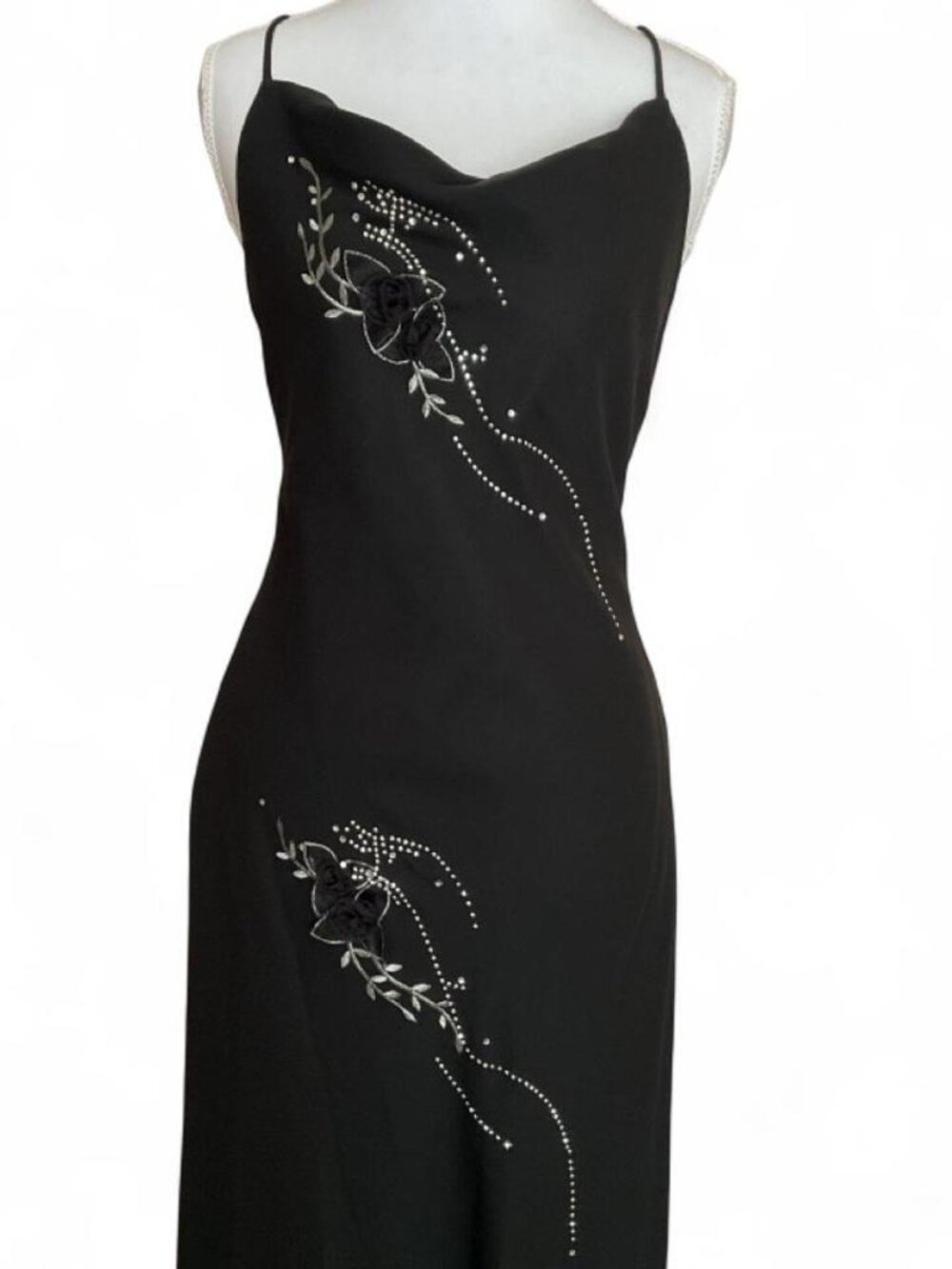 Vintage Fiesta Black Maxi Dress